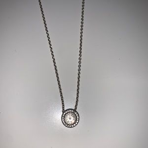 Pandora Round Sparkle Halo Necklace